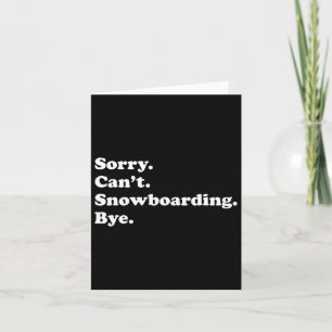 Tarjeta Gracioso Regalo De Snowboard Para Hombres Mujeres