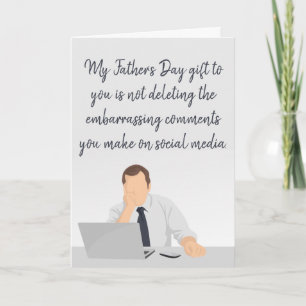 Tarjeta Gracioso regalo del Día de mi Padre para ustedes m