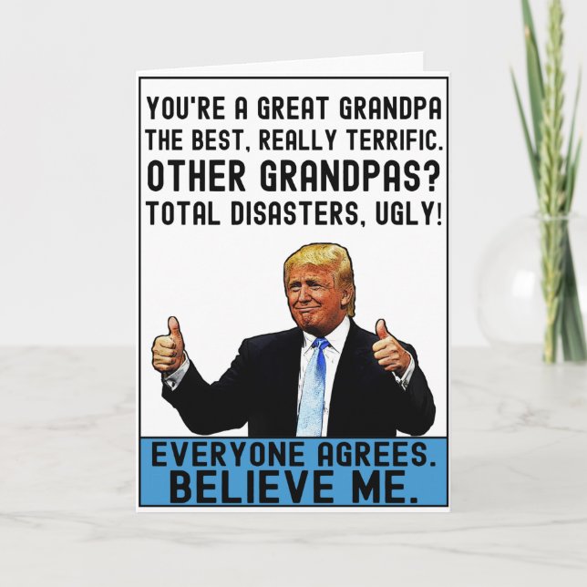 Tarjeta Gracioso regalo del Día del Padre de Trump para el (Anverso)