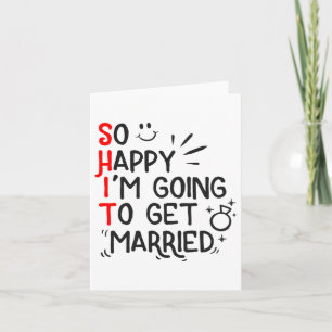 Tarjeta Gracioso regalo matrimonial Boda graciosa Groom Br