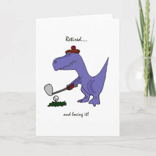 Tarjeta Gracioso retiro T-Rex Dinosaur Gofing