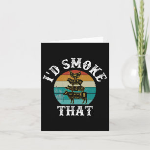 Tarjeta Gracioso Retro Bbq Fiesta Smoker Chef Regalos de p