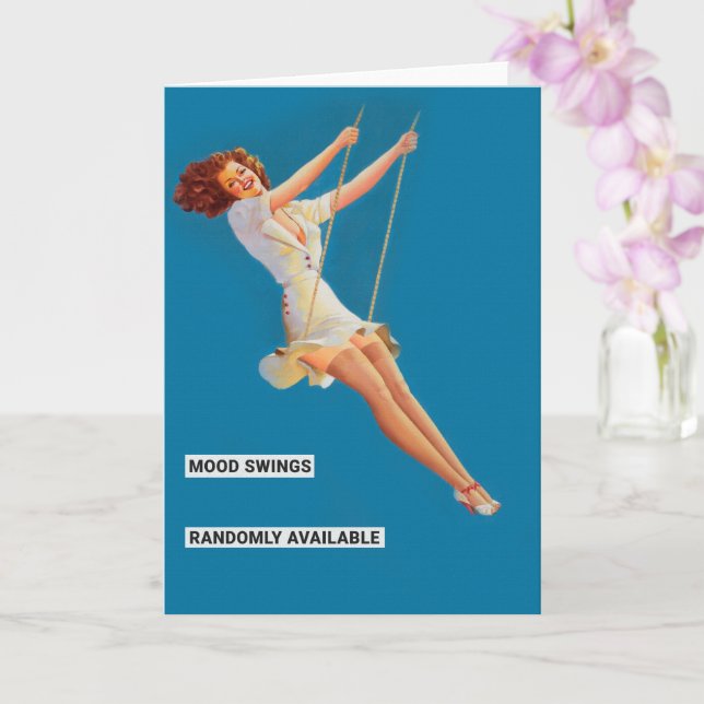 Tarjeta Gracioso retro Pinup (Orquídea)