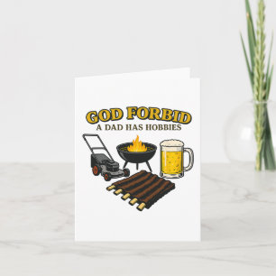 Tarjeta Gracioso Retro Que Dios Prohíba Que Un Papá Tenga 