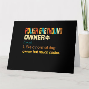 Tarjeta Gracioso retro vintage polaco de Greyhound