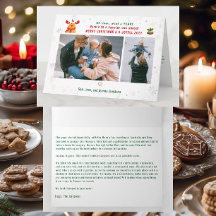 Tarjeta Gracioso Rudolph Oh Deer Merry Navidad Fotos Cuest
