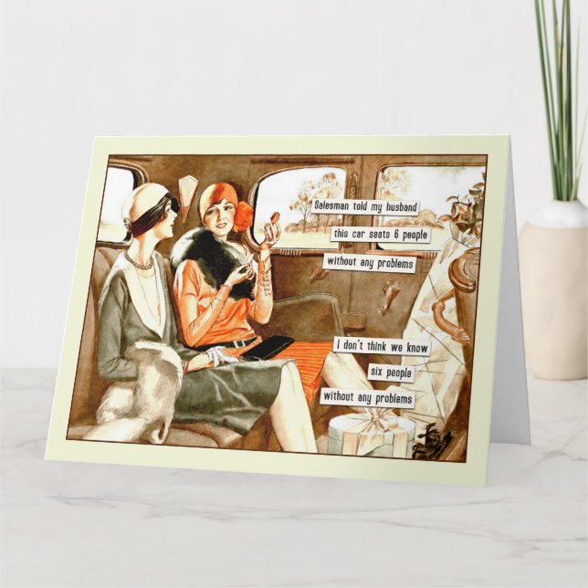 Tarjeta Gracioso saludo de amigos de época (Anverso)