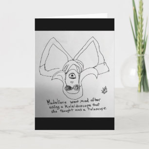 Tarjeta Gracioso saludo de confusión del telescopio Kaleid