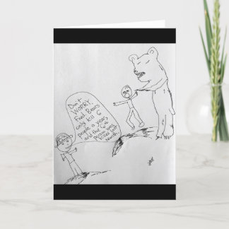 Tarjeta Gracioso Salvado Del Ataque Del Oso Por Las Estadí