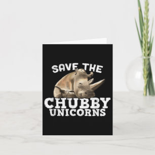 Tarjeta Gracioso Salven A Los Unicornios De Chubby - Artro