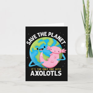 Tarjeta Gracioso Salven Al Planeta Chicas Axolotl Maestros