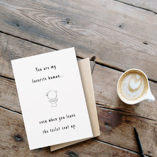 Tarjeta Gracioso San Valentín/aniversario inodoro favorito
