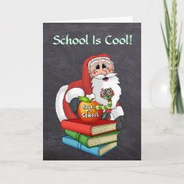Tarjeta Gracioso Santa de vuelta a la escuela