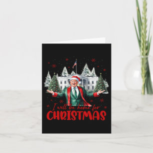 Tarjeta Gracioso Santa Trump Estaré en casa para el árbol