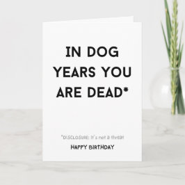 Tarjeta Gracioso sarcástico en los años de perros estás mu