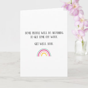 Tarjeta Gracioso se pone bien pronto arcoiris