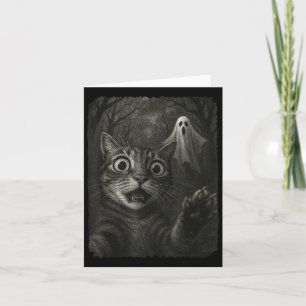 Tarjeta Gracioso Selfie De Gato De Halloween Con Soky Cat 