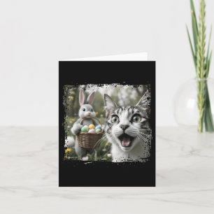 Tarjeta Gracioso Selfie De Gato De Pascua Con Adultos Cone