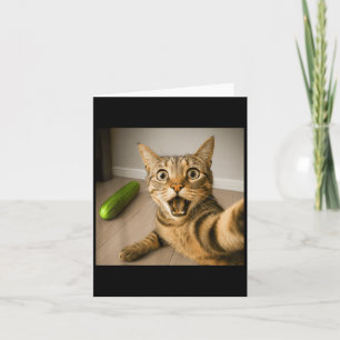 Tarjeta Gracioso Selfie De Gato Impactado Con Diseño De Me