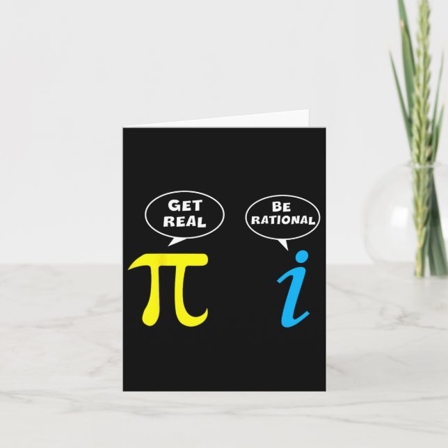 Tarjeta Gracioso Ser Racional Conseguir Real Math Lover Te (Anverso)