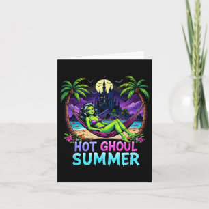 Tarjeta Gracioso Skeleton Ice Cream Hot Ghoul Verano Summe