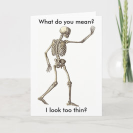 Tarjeta Gracioso Skeleton Waving Hand Happy Halloween