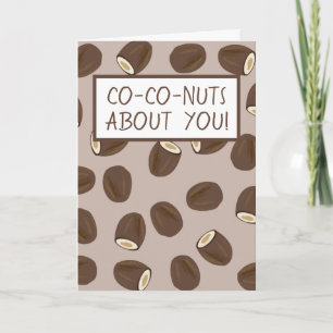 Tarjeta Gracioso Te Amo El Patrón De Coco Afectado