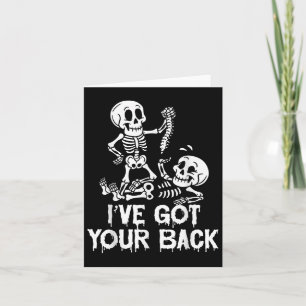 Tarjeta Gracioso, tengo tu espalda graciosa Skeleton Hallo