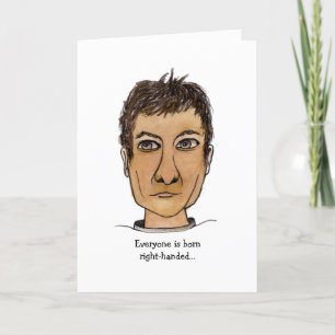 Tarjeta Gracioso tipo de mano izquierda