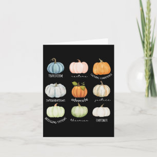 Tarjeta Gracioso trabajador social Halloween Fall Pumpkin
