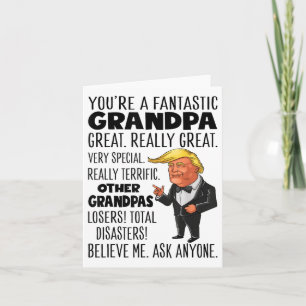 Tarjeta Gracioso Trump Eres Un Fantástico Abuelo Genial