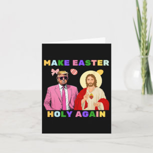 Tarjeta Gracioso Trump Jesucristo Haz que la Pascua sea sa