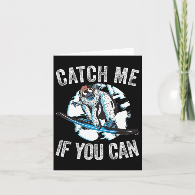 Tarjeta Gracioso Yeti Snowboard Sa (Anverso)