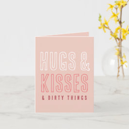 Tarjeta Graciosos abrazos y besos de San Valentín y cosas 