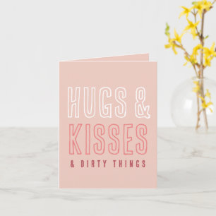Tarjeta Graciosos abrazos y besos de San Valentín y cosas