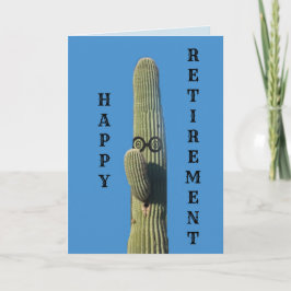 Tarjeta Graciosos deseos de jubilación de Cactus