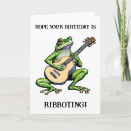 Tarjeta Graciosos Frog Puns Feliz cumpleaños
