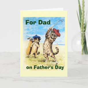 Tarjeta Graciosos gatos jugando al diseño de cadenillas de