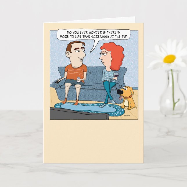 Tarjeta Graciosos gritos en el cumpleaños de la televisión (Planta pequeña)