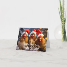 Graciosos Navidades de pollos traseros Felices Fie