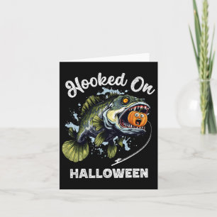 Tarjeta Graciosos pescadores de Halloween hombres Zombie B