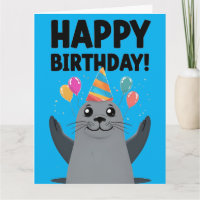 Graciosos puntitos de cumpleaños de foca - Asombro