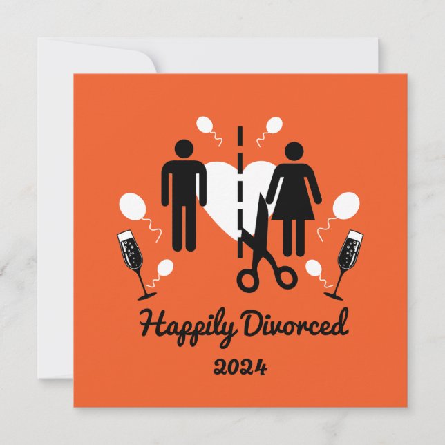 Tarjeta Graciosos regalos de compasión por el divorcio (Anverso)