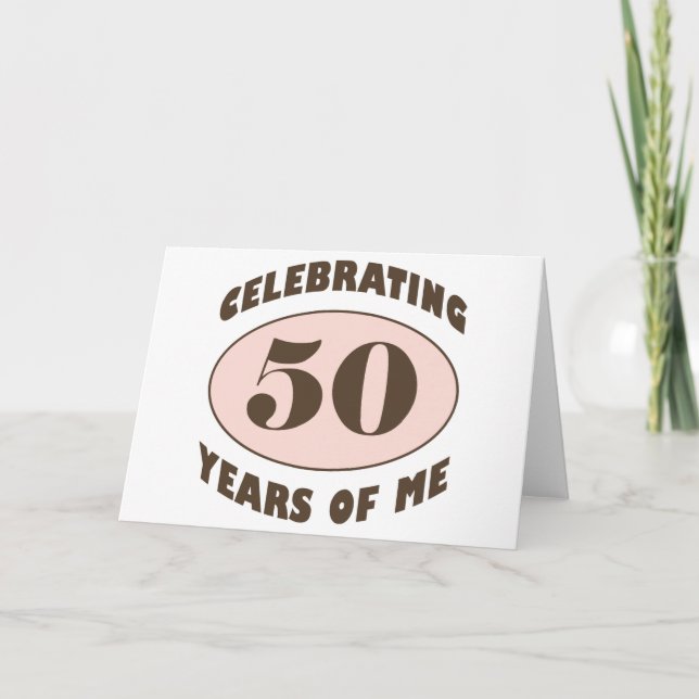Tarjeta Graciosos regalos de cumpleaños número 50 (Anverso)