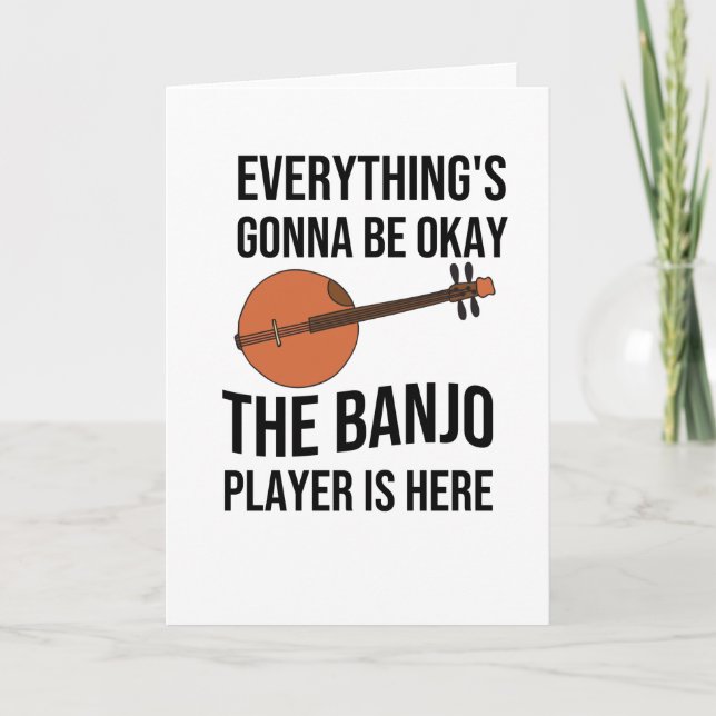 Tarjeta Graciosos regalos de los jugadores de banjo| Lover (Anverso)