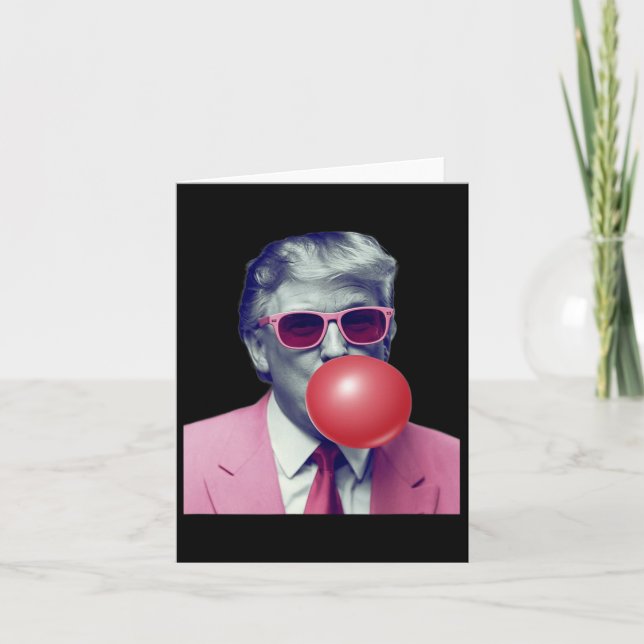 Tarjeta Graciosos regalos de Trump Bubble Gum Yum (Anverso)