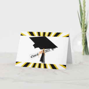 Tarjeta Grad Cap Diploma Clase de 2025
