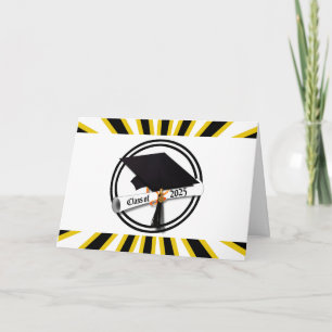 Tarjeta Grad Cap Diploma Clase de 2025