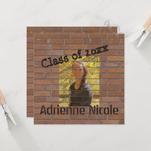Tarjeta Grad Graffiti Photo on Bricks