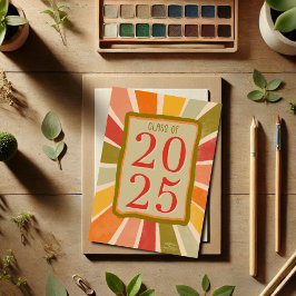 Tarjeta Grad Moderna De Diseño Retro 2025